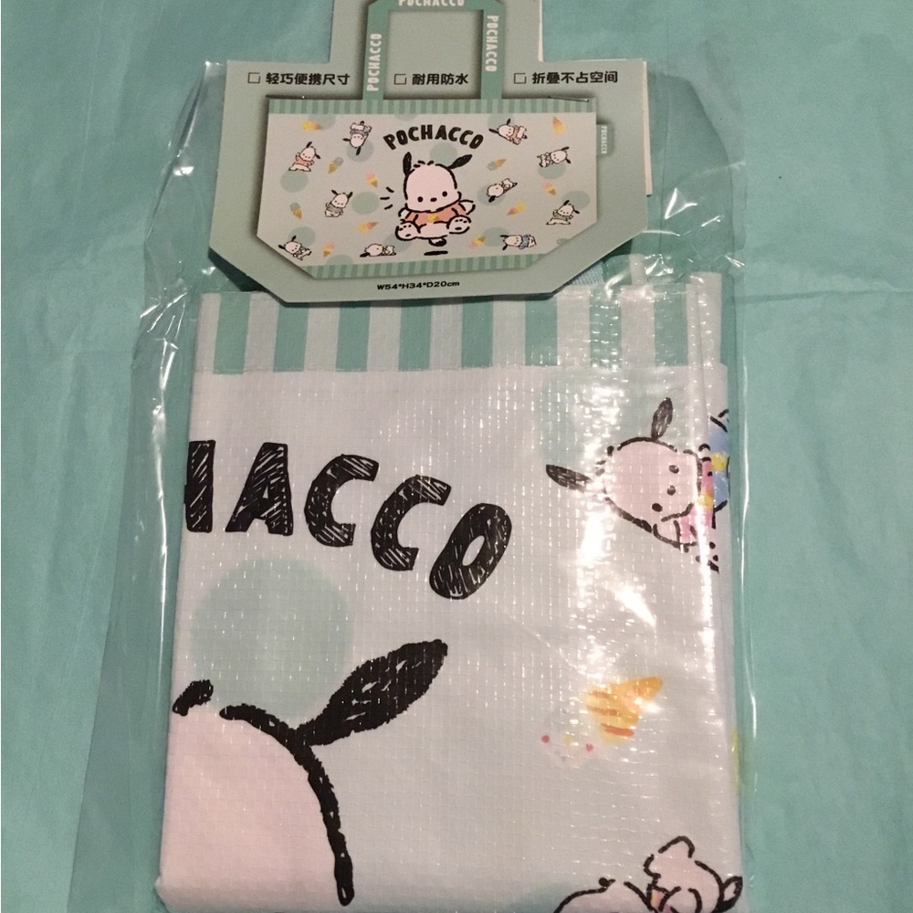 Sanrio Pochacco Mint Green White Tote Bag